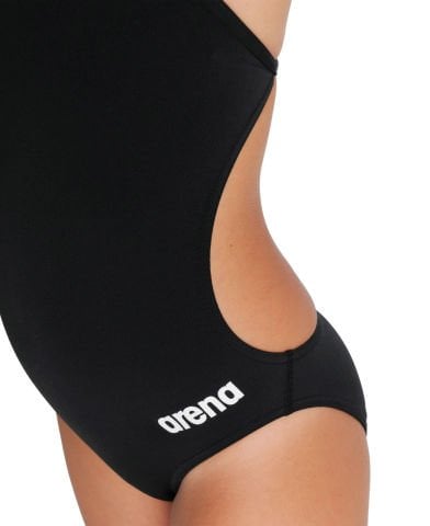 GIRL'S TEAM SWIMSUIT CHALLENGE SOLID KIZ ÇOCUK YÜZÜCÜ MAYOSU / BLACK