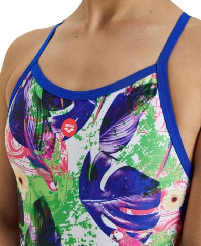 W CRAZY ARENA SWIMSUIT XCROSS BACK ALLOVER KADIN YÜZÜCÜ MAYOSU