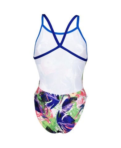 W CRAZY ARENA SWIMSUIT XCROSS BACK ALLOVER KADIN YÜZÜCÜ MAYOSU