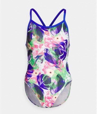 W CRAZY ARENA SWIMSUIT XCROSS BACK ALLOVER KADIN YÜZÜCÜ MAYOSU