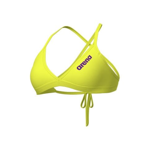 WOMEN'S TEAM SWIM TOP TIE BACK SOLID/SOFT GREEN BİKİNİ ÜSTÜ