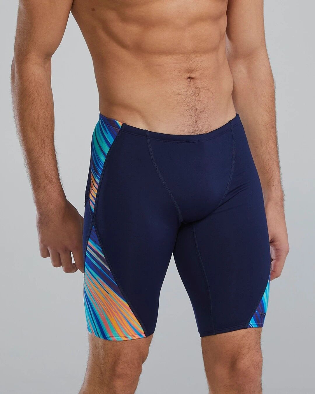 TYR Men's Jammer Swimsuit - Riptidal/NAVY TEAL ORANGE erkek mayosu