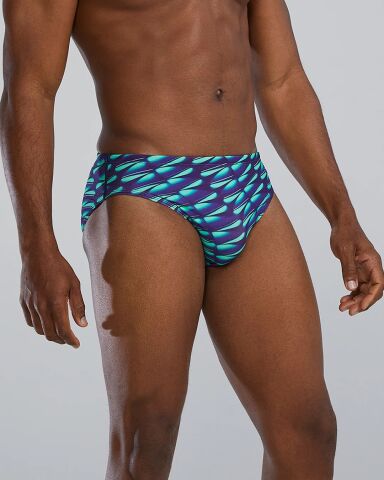 TYR Men's Brief - Dragonflyte/GREEN NAVY erkek mayosu