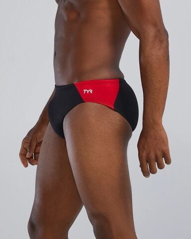 TYR Durafast Elite® Men's Blade Splice Brief BLACK-RED erkek mayosu