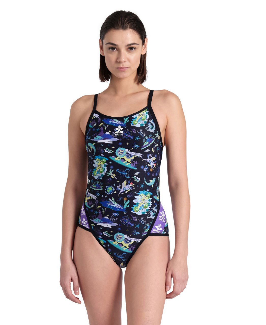 WOMEN'S ARENA FUN PLANET SWIMSUIT SUPER FLY BACK KADIN MAYOSU