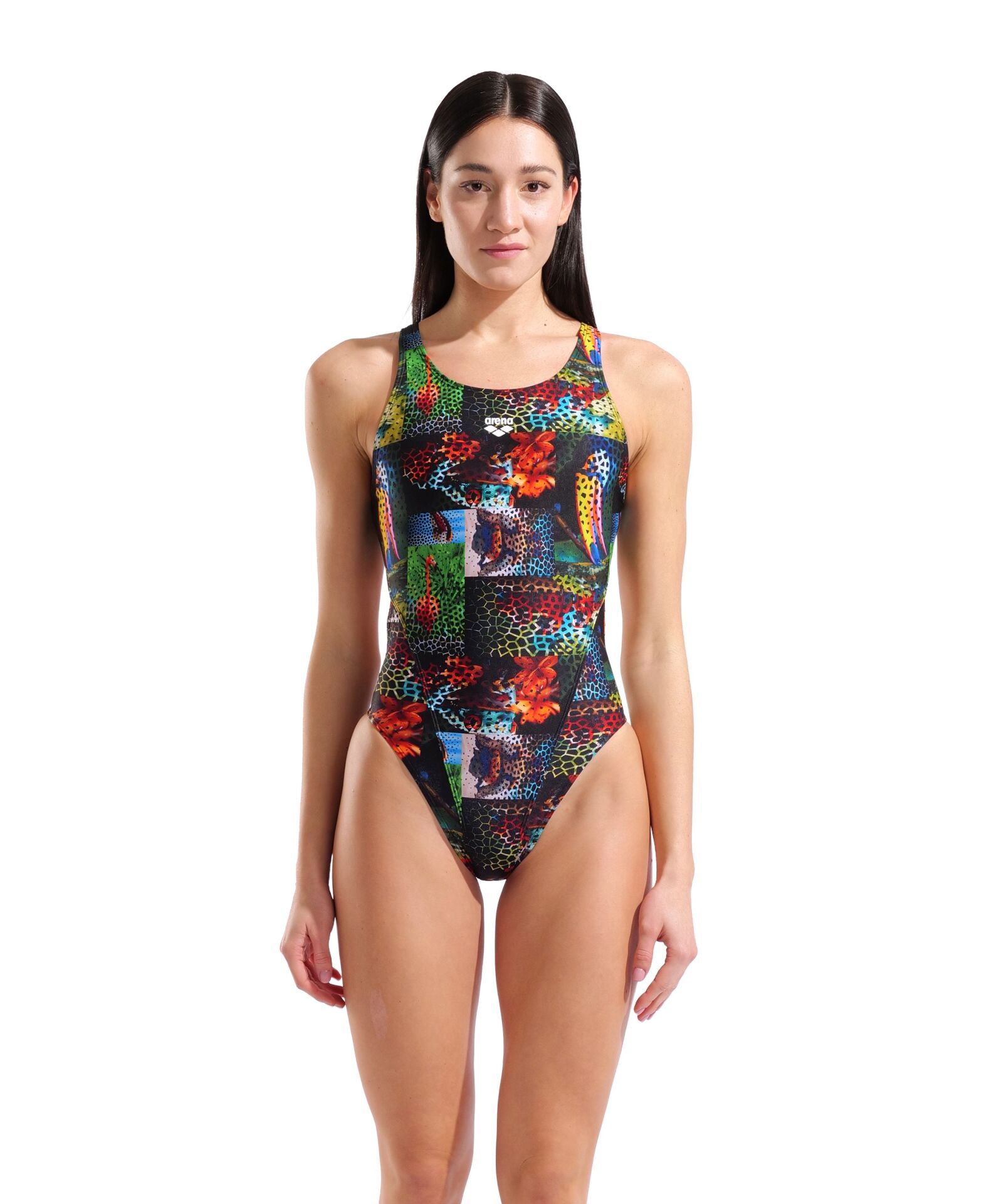 W ARENA ANIMALIER SWIMSUIT SWIM TECH Kadın Mayosu