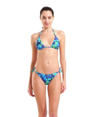 W ARENA WATER PRINT BIKINI TRIANGLE LEAF Kadın Bikini Takımı