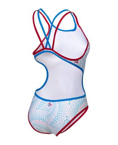 WOMENS ARENA ONE FIREFLOW DOUBLE CROSS/RED--BLUE RIVER-WHITE MULTI KADIN MAYOSU