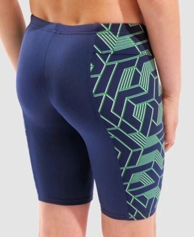 BOY'S ARENA ESCAPE SWIM JAMMER/NAVY-TEAM BLUE GREEN