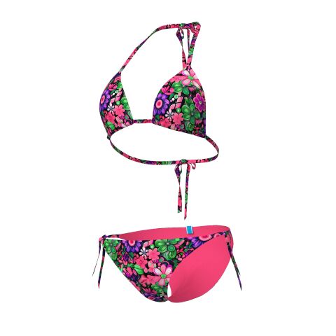 W ARENA WATER PRINT BIKINI TRIANGLE FLOWER Kadın Bikini Takımı