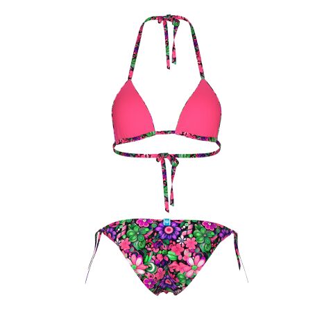W ARENA WATER PRINT BIKINI TRIANGLE FLOWER Kadın Bikini Takımı