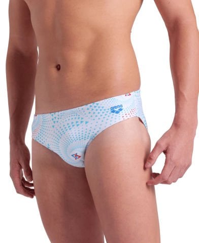 MENS ARENA FIREFLOW SWIM BRIEFS/WHITE MULTI ERKEK MAYOSU
