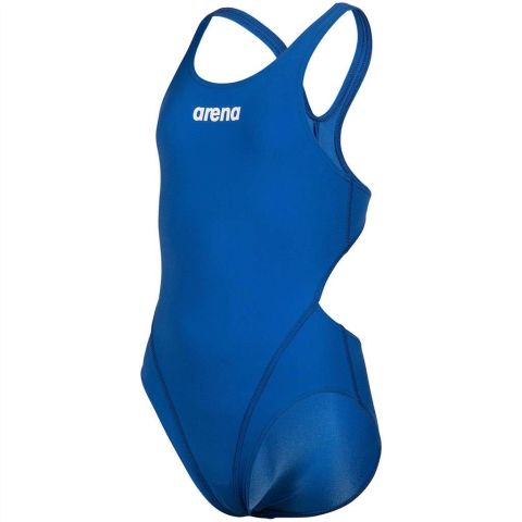 G TEAM SWIMSUIT SWIM TECH SOLID KIZ ÇOCUK YÜZÜCÜ MAYOSU / ROYAL-WHITE