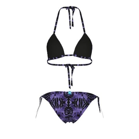 W ARENA WATER PRINT BIKINI TRIANGLE BATIK Kadın Bikini Takımı