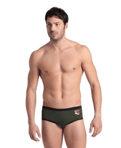 MENS ARENA ONE 12 CM BRIEFS BIG LOGO/DARK SAGE