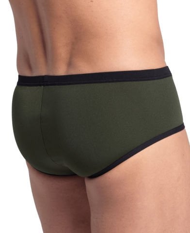 MENS ARENA ONE 12 CM BRIEFS BIG LOGO/DARK SAGE