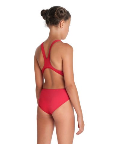 G TEAM SWIMSUIT SWIM TECH SOLID  KIZ ÇOCUK YÜZÜCÜ MAYOSU/ RED-WHITE