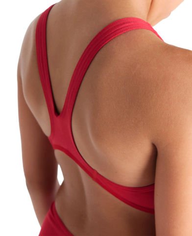 G TEAM SWIMSUIT SWIM TECH SOLID  KIZ ÇOCUK YÜZÜCÜ MAYOSU/ RED-WHITE