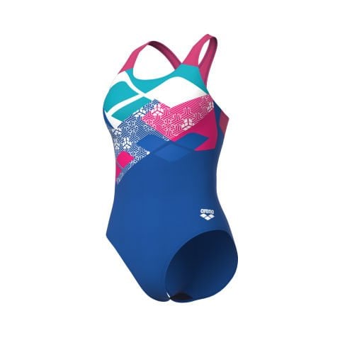 WOMENS ARENA LOGO KIKKO SWIMSUIT CONTROL BACK KADIN MAYOSU