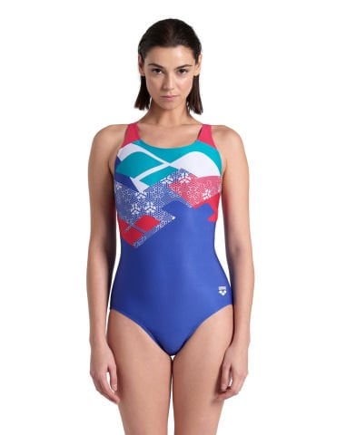 WOMENS ARENA LOGO KIKKO SWIMSUIT CONTROL BACK KADIN MAYOSU