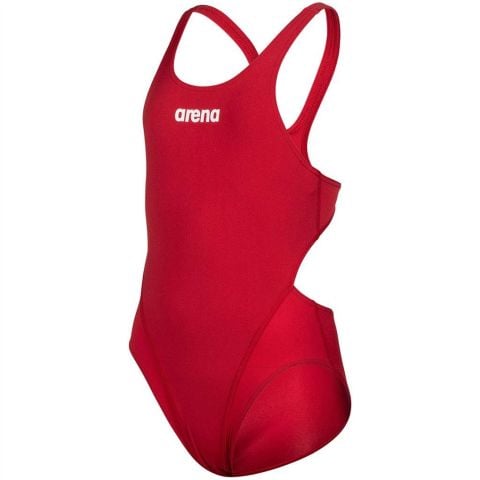 G TEAM SWIMSUIT SWIM TECH SOLID  KIZ ÇOCUK YÜZÜCÜ MAYOSU/ RED-WHITE