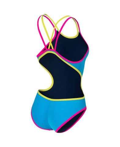 W ARENA ONE DOUBLE CROSS BACK KADIN YÜZÜCÜ MAYOSU / TURQUOISE-FLUO PIN