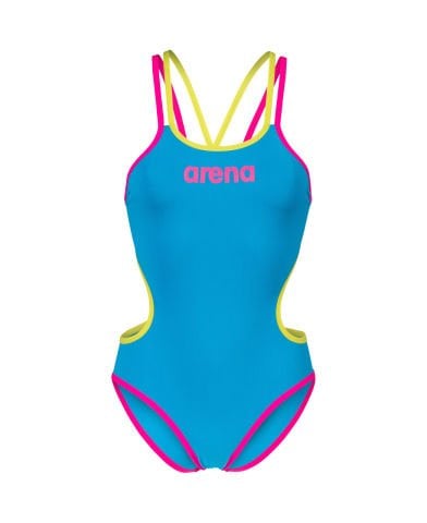 W ARENA ONE DOUBLE CROSS BACK KADIN YÜZÜCÜ MAYOSU / TURQUOISE-FLUO PIN