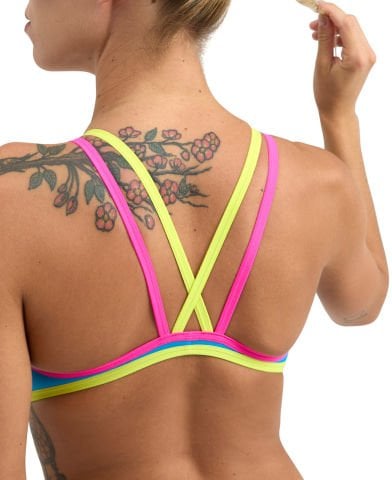 W ARENA ONE DOUBLE CROSS BACK KADIN YÜZÜCÜ MAYOSU / TURQUOISE-FLUO PIN
