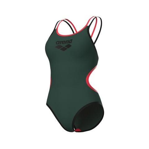 W ARENA DOUBLE CROSS BACK/DARK SAGE-BLACK-FLUO RED KADIN MAYOSU