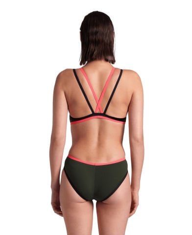 W ARENA DOUBLE CROSS BACK/DARK SAGE-BLACK-FLUO RED KADIN MAYOSU