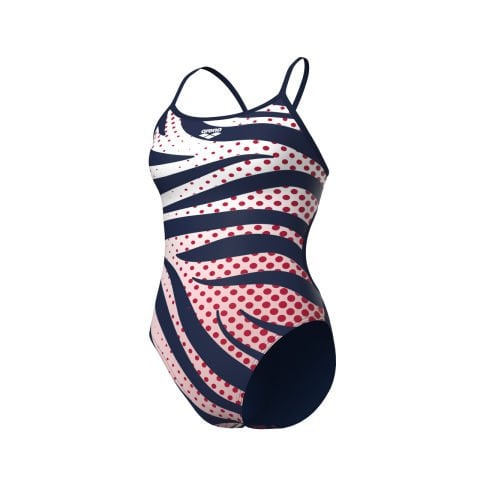 WOMENS ARENA MULTI STRIPES LACE BACK/NAVY-WHITE MULTI KADIN MAYOSU