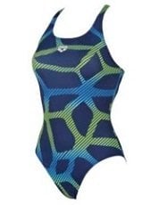 W SPIDER ONE PIECE / NAVY-GREEN