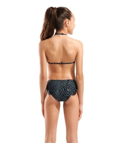 GIRLS' ARENA WATER PRINT BIKINI TRIANGLE ZEBRA Kız Çocuk Bikini Takımı