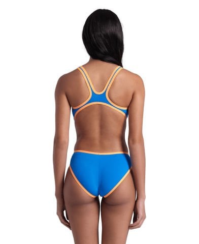 W ARENA ONE BIG LOGO/BLUE RIVER-FLUO ORANGE-SOFT GREEN KADIN MAYOSU