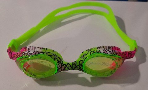 CUP SWIMMING GOGGLES JR ÇOCUK YÜZÜCÜ MAYOSU / FLUO YELLOW FLOWER  PRIN