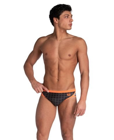 MEN'S ARENA 50TH SWIM BRIEFS ERKEK YÜZÜCÜ MAYOSU/BLACK-NESPOLA