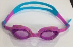 CUP SWIMMING GOGGLES JR / PURPLE FLOWER PRINTED