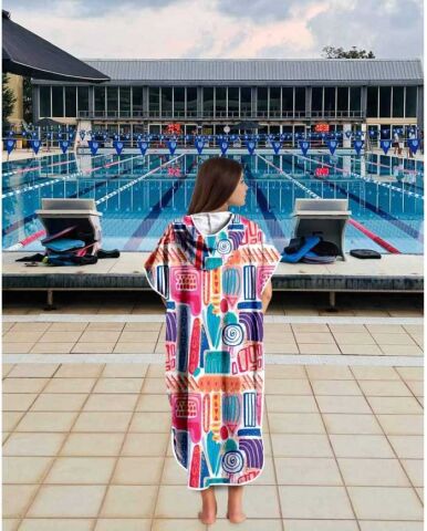 Wave Unisex Havlu Panço Yüzücü Yarış Antrenman Hav