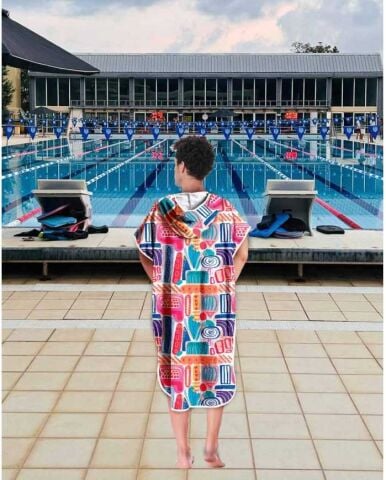 Wave Unisex Havlu Panço Yüzücü Yarış Antrenman Hav