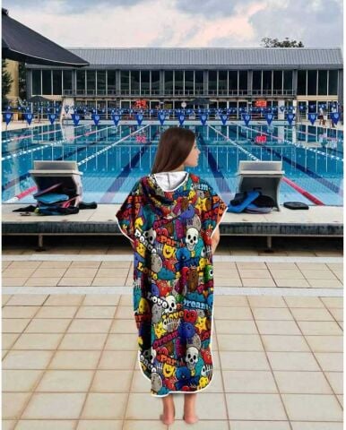 Tude Unisex Havlu Panço Yüzücü Yarış Antrenman Hav