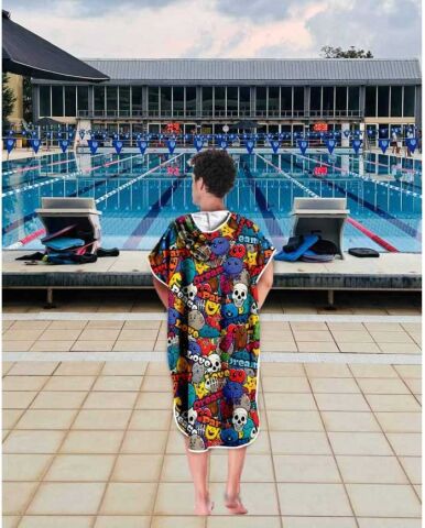 Tude Unisex Havlu Panço Yüzücü Yarış Antrenman Hav