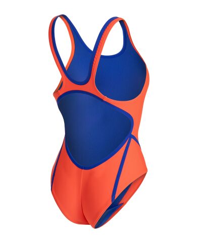 Women's Swimsuit arena Hyperflow Tech Back Sunset-Neon Blue Kadın Mayosu