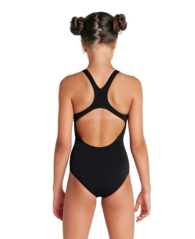 G TEAM SWIMSUIT SWIM PRO SOLID  KIZ ÇOCUK YÜZÜCÜ MAYOSU/ BLACK-WHITE