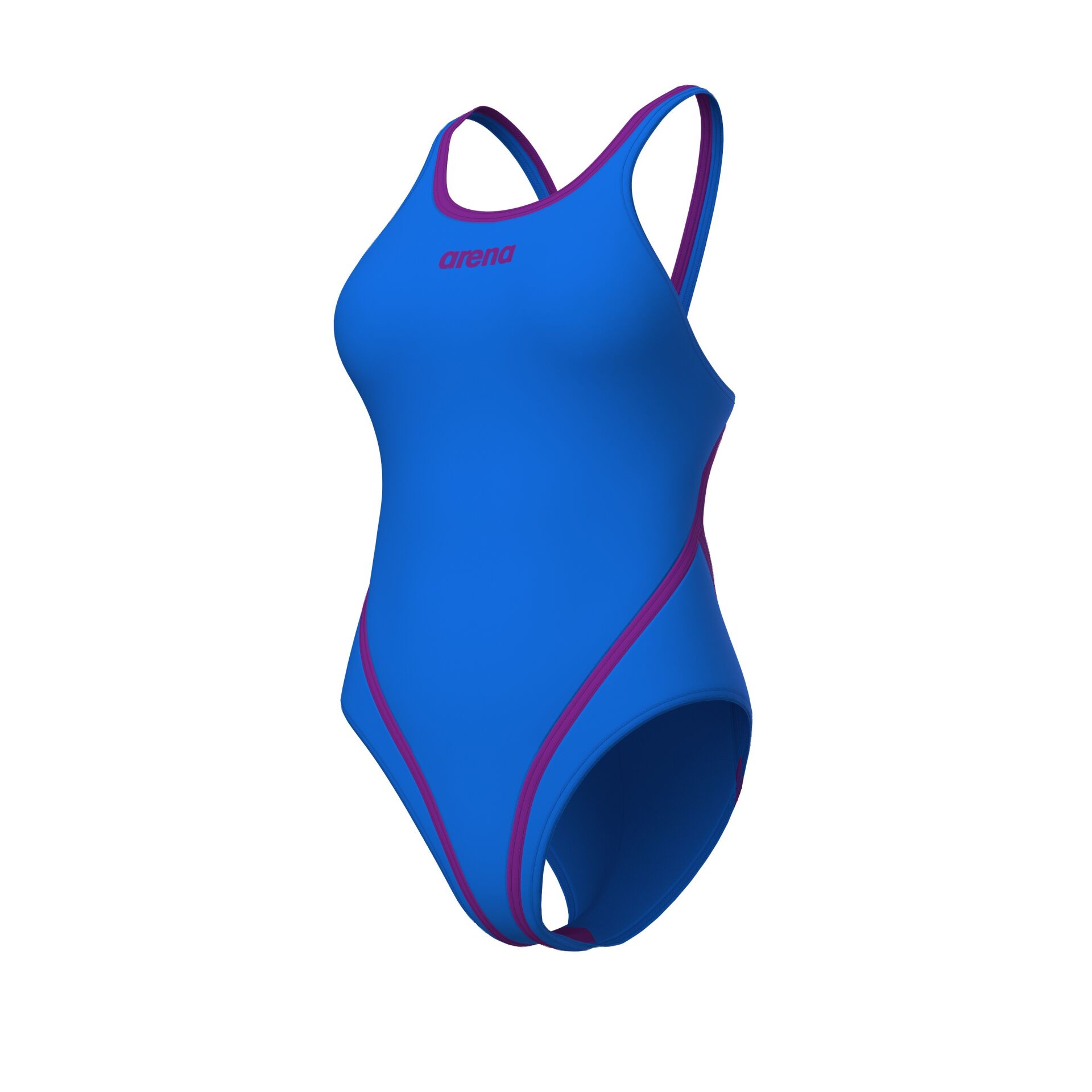 Women's Swimsuit arena Hyperflow Tech Back Imperial Blue-Purple Kadın Mayosu