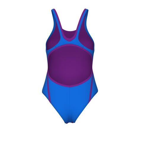 Women's Swimsuit arena Hyperflow Tech Back Imperial Blue-Purple Kadın Mayosu
