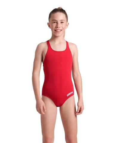G TEAM SWIMSUIT SWIM PRO SOLID KIZ ÇOCUK YÜZÜCÜ MAYOSU / RED-WHITE