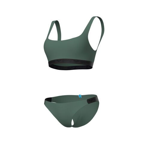 W ARENA ELASTIC SOLID BIKINI BANDEAU SAGE Kadın Bikini Takımı