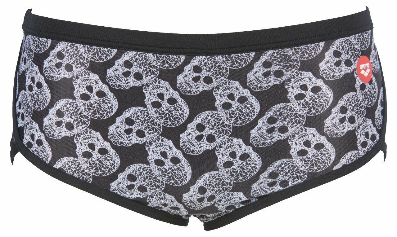 M CRAZY POP SKULLS  LOW WAIST SHORT / BLACK