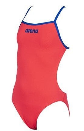 G SOLID LIGHTECH JR  KIZ ÇOCUK YÜZÜCÜ MAYOSU / FLUO RED- NEON BLUE