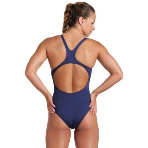WOMENS TEAM SWIMSUIT SWIM PRO SOLID L/NAVY
